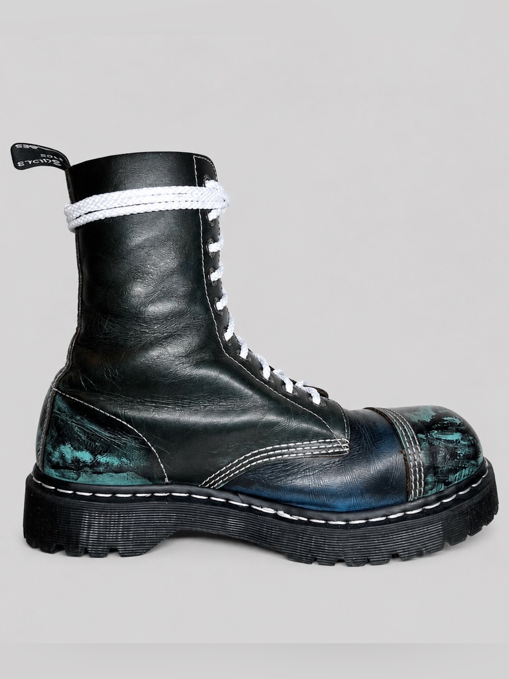 Dr. Martens Vintage 8761 BXB Leather Mid Calf Steel Toe Mens size 10 RARE!!!